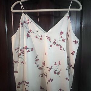 Express White Floral Camisole
